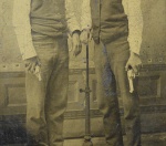 Tintype of Two Lawmen or Outlaws with Revolvers