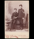 Two anonymous boys (cadets?) wearing Union uniforms from a NYS regiment.